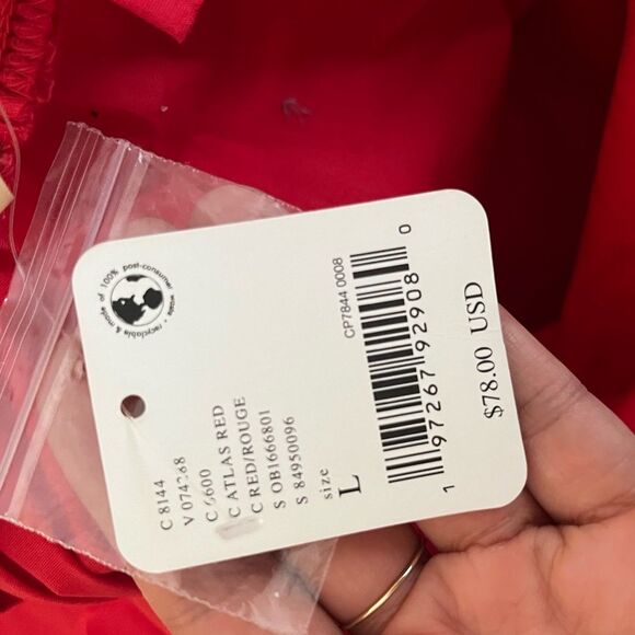 free people red bow tie eye catching criss cross mini dress Large - Picture 6 of 6